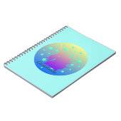 Ombre unicorn met woord dankbaarheid notitieboek (Linkerzijde)