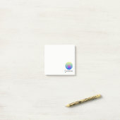 Ombre unicorn met word gratitude sticky notes (Op bureau)