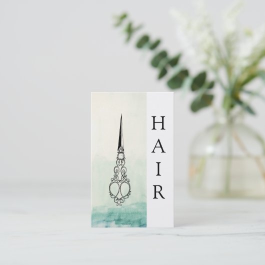 *~* Ombre Victoriaans  Schaar HAAR SYLIST Visitekaartje (Staand voorkant)