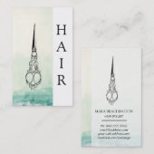 *~* Ombre Victoriaans  Schaar HAAR SYLIST Visitekaartje (Voorkant / Achterkant)