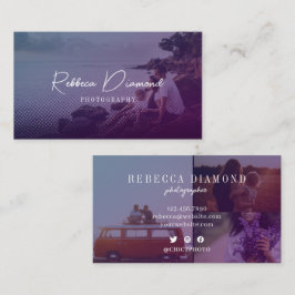 Ombre Violet Abstracte Bekleding 4 Fotoscript Visitekaartje