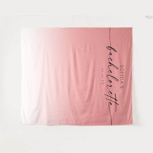 Ombré Vrijgezellenfeest Achtergrond Fotobooth Wandkleed (Voorkant (horizontaal))