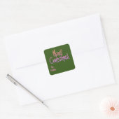 Ombré Vrolijk Kerstplein Sticker (Envelop)