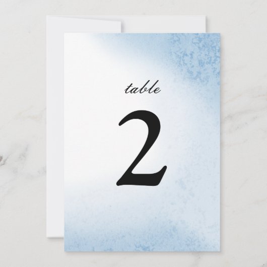 Ombre Watercolor Tafelnummer | Blauw (Achterkant)