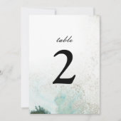 Ombre Watercolor Tafelnummer | GROEN (Voorkant)