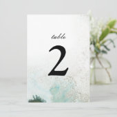 Ombre Watercolor Tafelnummer | GROEN (Staand voorkant)