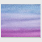 Ombre Waterverf Aangepast Paars/Blauw omslagpapier Cadeaupapier (Vlak)