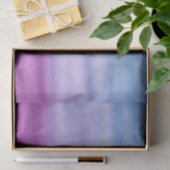 Ombre Waterverf - Aangepast Paars/Blauw weefselpap Tissuepapier (Geschenk)