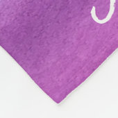 Ombre Waterverf Aangepaste naam Paars/Blauw mandje Fleece Deken (Hoek)