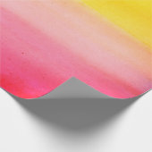 Ombre Waterverf - Aangepaste roze en gele verpakki Cadeaupapier (Hoek)