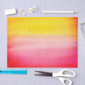 Ombre Waterverf Aangepaste roze en gele weefsels Tissuepapier (Craft)