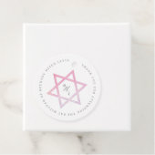 Ombre waterverf Bat Mitzvah Bedankjes Labels (In situ)