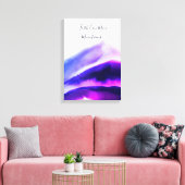 Ombre Waterverf Blue en Roze bergen Canvas Afdruk (Insitu (Woonkamer))