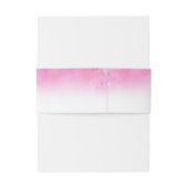 Ombre Waterverf bruiloft buik banden - roze Uitnodigingen Wikkel (Achterkant Voorbeeld)