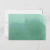 Ombre Waterverf bruiloft receptie Kaart | GREEN (Achterkant)