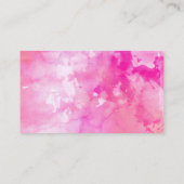 Ombre Waterverf Bruiloft Website Kaart - Roze (Achterkant)