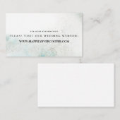 Ombre Waterverf bruiloft website Kaarten | GREEN (Voorkant / Achterkant)