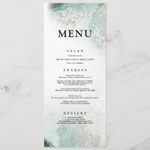 Ombre Waterverf Dinner Menu   GREEN