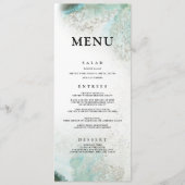 Ombre Waterverf Dinner Menu | GREEN (Voorkant)