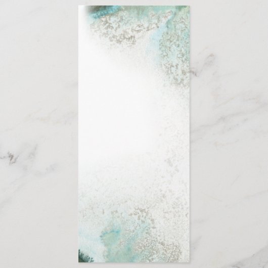 Ombre Waterverf Dinner Menu | GREEN (Achterkant)