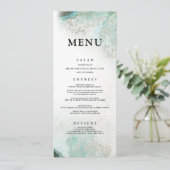 Ombre Waterverf Dinner Menu | GREEN (Staand voorkant)