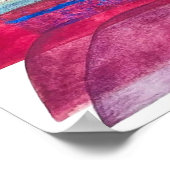 Ombre Waterverf en oliepastelschilderij Poster (Hoek)