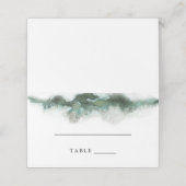 Ombre Waterverf Escort Kaart | GREEN Plaatskaartje (Buitenkant ongevouwen)