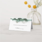 Ombre Waterverf Escort Kaart | GREEN Plaatskaartje (Voorkant)