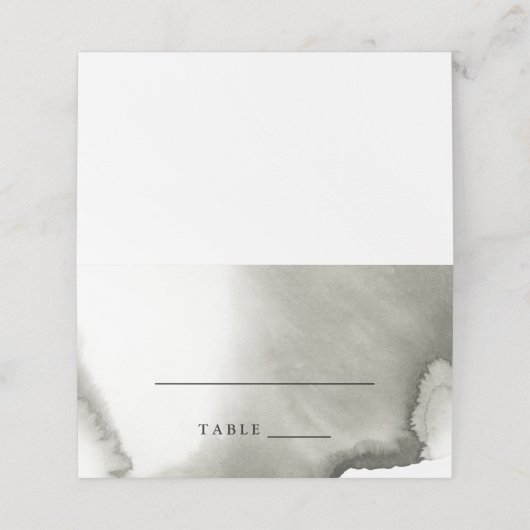 Ombre Waterverf Escort Kaart | GREY Plaatskaartje (Buitenkant ongevouwen)