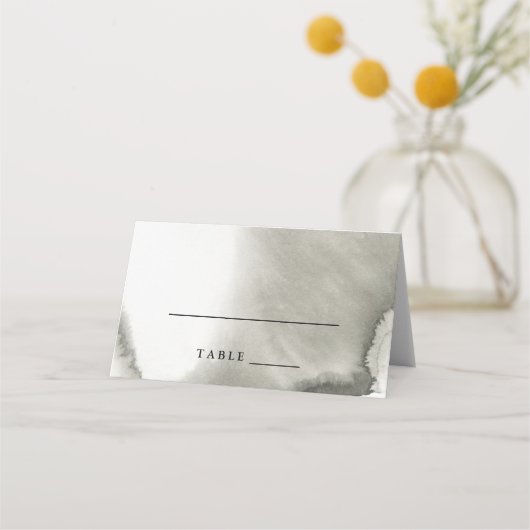 Ombre Waterverf Escort Kaart | GREY Plaatskaartje (Voorkant)