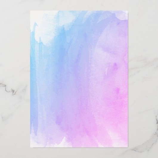 OMBRE WATERVERF GOLD JOY kerstfoto Folie Feestdagenkaart (Achterkant)