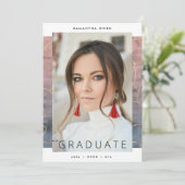 Ombre Waterverf Modern Gold Foil Uni Marble Aankondiging (Staand voorkant)