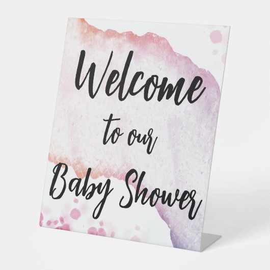 Ombre-Waterverf Reclamebord Met Voetstuk (Voorkant)