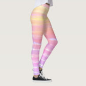 Ombre Waterverf Roze Geel Blauw Leggings (Rechts)