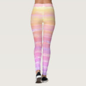 Ombre Waterverf Roze Geel Blauw Leggings (Achterkant)