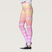 Ombre Waterverf Roze Geel Blauw Leggings (Links)