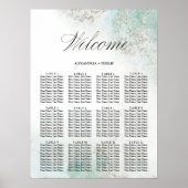 Ombre Waterverf Seating Chart | GROENEN Poster (Voorkant)