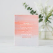 Ombre waterverf Sla de datum op Aankondigingskaart (Staand voorkant)