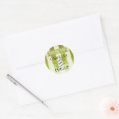 Ombre Waterverf strepen dank u | peer Ronde Sticker (Envelop)