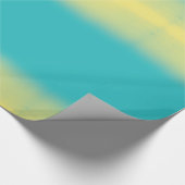 Ombre Waterverf Textuur - Blauwgroen Blauw en Geel Cadeaupapier (Hoek)
