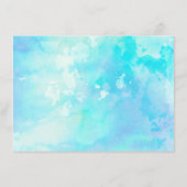 Ombre Waterverf Trouwdetail Kaart - Blauw (Achterkant)