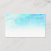 Ombre Waterverf Trouwplaats Kaarten - Blauw Plaatskaartje (Achterkant)