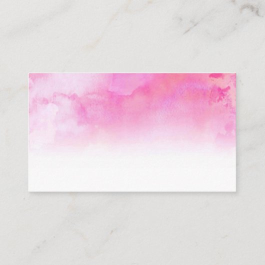 Ombre Waterverf Trouwplaats Kaarten - Roze Plaatskaartje (Achterkant)