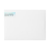 Ombre Waterverf Trouwwikkellabels - Blauw (Voorkant)