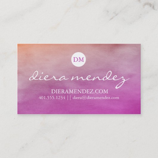 Ombre Waterverf Visitekaartje (Voorkant)