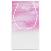 Ombre Waterverf Wedding Bedankt Gift Bag - Roze Klein Cadeauzakje (Achterkant)