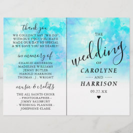 Ombre Waterverf Wedding Bi-voudig Programma's - Bl