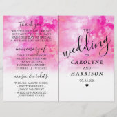 Ombre Waterverf Wedding Bi-voudig Programma's - Ro (Voorkant)