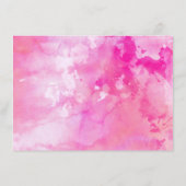 Ombre Waterverf Wedding Detail Kaart - Roze (Achterkant)