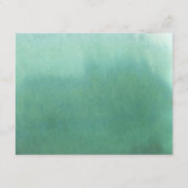 Ombre Waterverf Wedding Details Kaart | GREEN (Achterkant)